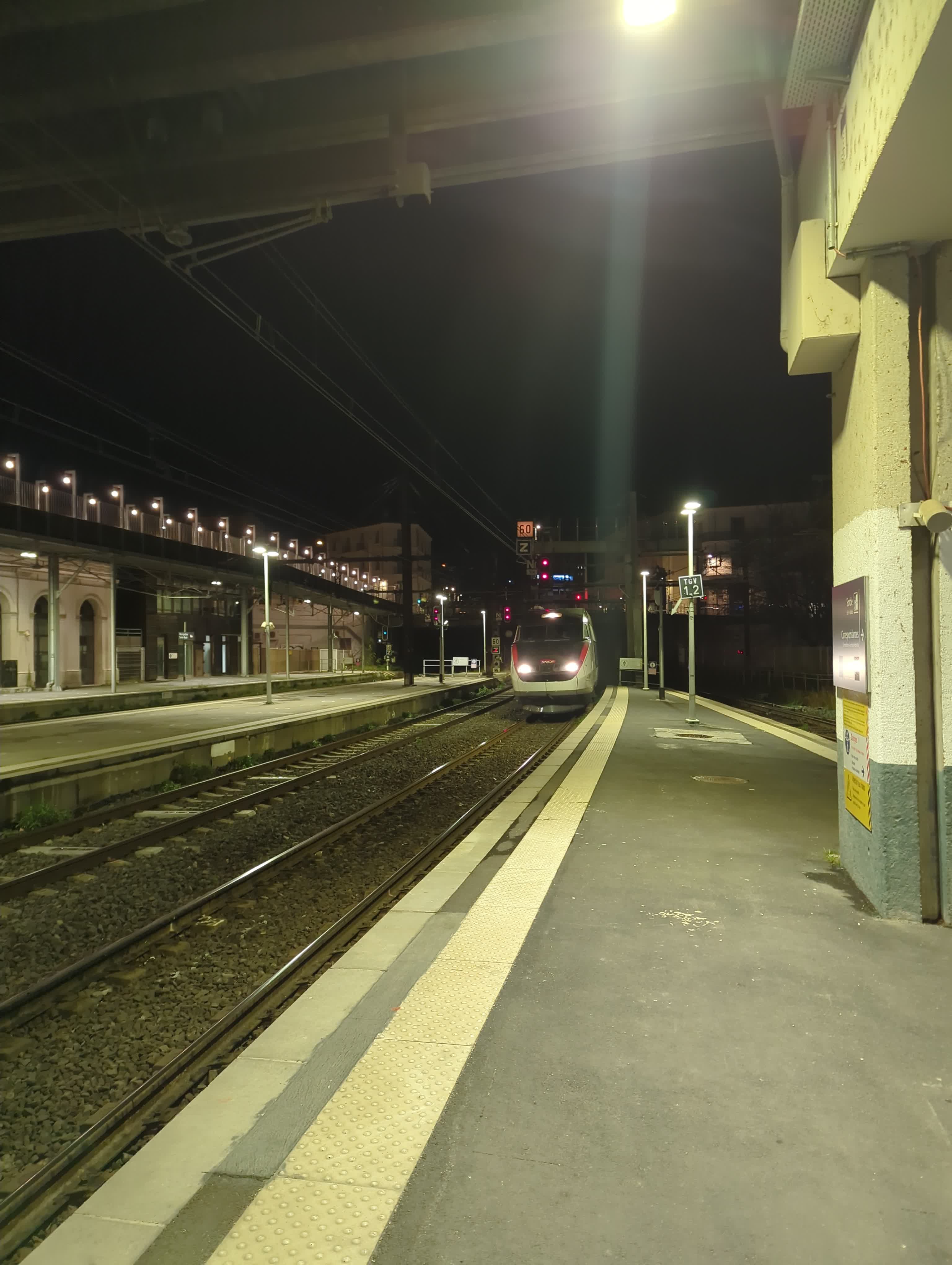 A TGV Atlantique approaching the station