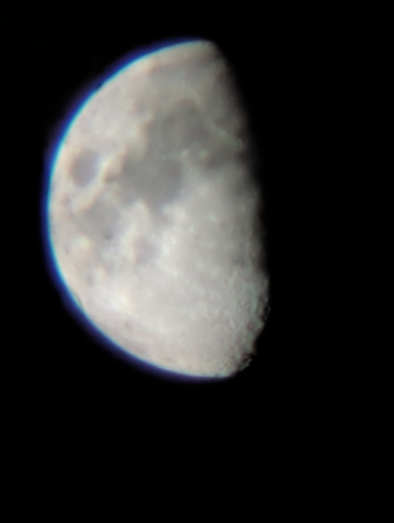 a big photo of a gibbous moon, we can see craters clearly